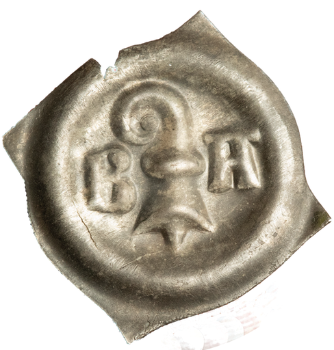 [8012.1373.01] o. J. (nach 1373), Vierzipfliger Pfennig erste Münze von Basel-Stadt