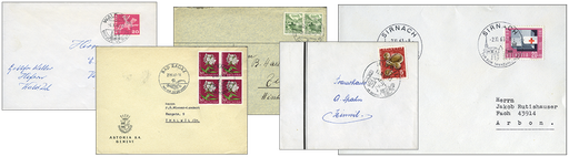 [7599.1950.01] Werbedatum ohne Postleitzahl 5 Belege