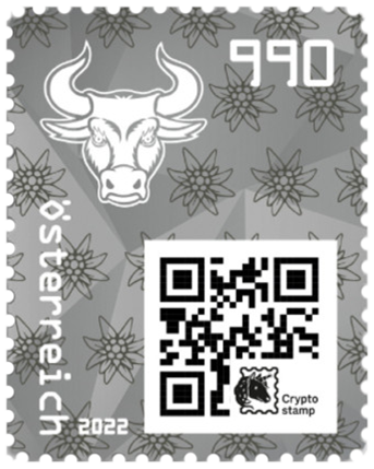 [2910.2022.02] 2022, Crypto Stamp &quot;Bulle schwarz&quot;