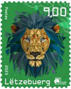 [2380.2023.02] 2023, Crypto Stamp &quot;Löwe grün&quot;, Luxemburg