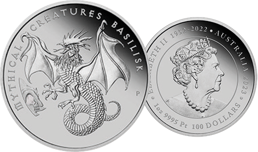 [8009.2023.02] 2023, Mystische Kreaturen "Basilisk", The Perth Mint Australia