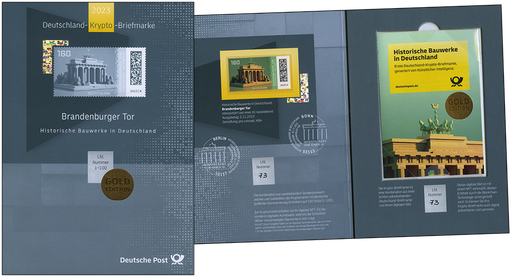 [1500.2023.03] Krypto-Briefmarke "Brandenburger Tor" GOLD-Edition