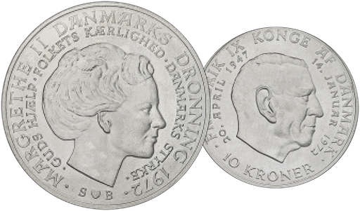[7984.1947.01] 1947/1972, 10 Krone Margrethe II, Dänemark