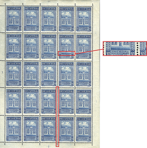 [7300.168.05] 1924, 50 Jahre Weltpostverein, Zähnungsunikat!