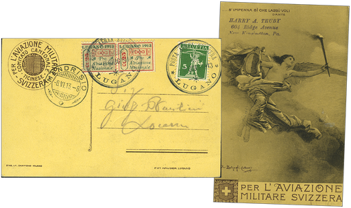 [7360.9.25] 25 Rp. Lugano, Mehrfachfrankatur