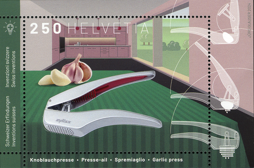 [7300.2016.08] 2024, Schweizer Erfindungen - Knoblauchpresse