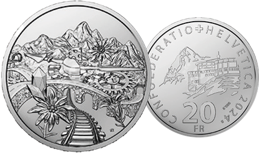 [7996.2024.01] 2024, 20 Fr. Gedenkmünze "Die Schweiz"