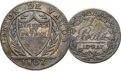 [8029.1807.01] 1807, 1 Batzen Waadt