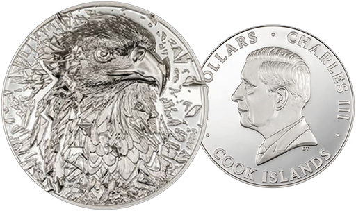[7984.2024.17] 2024, Bald Eagle - Silver Burst, Cook Islands