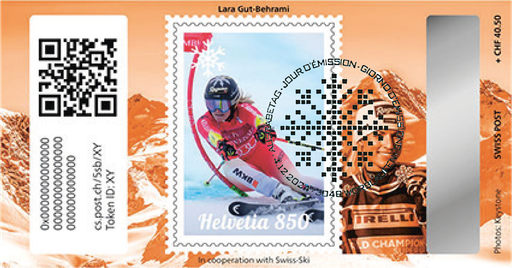 [7321.5.34] 2024, Crypto Stamp &quot;Lara Gut-Behrami&quot; - Bronze Edition