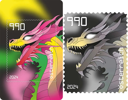 [2910.2024.01] 2024, Crypto Stamp "Drache schwarz", Österreich