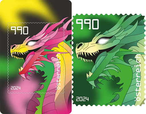 [2910.2024.02] 2024, Crypto Stamp "Drache grün", Österreich