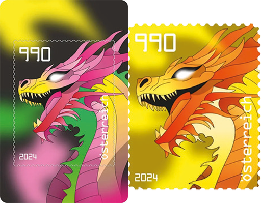 [2910.2024.04] 2024, Crypto Stamp "Drache gelb", Österreich