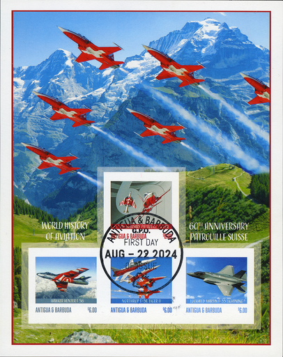 [1600.2024.10] 2024, 60 Jahre Patrouille Suisse, Antigua und Barbuda UNGEZÄHNT