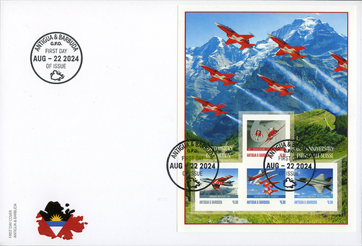 [1600.2024.11] 2024, 60 Jahre Patrouille Suisse, Antigua und Barbuda UNGEZÄHNT