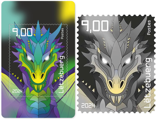 [2380.2024.01] 2024, Crypto Stamp "Drache schwarz", Luxemburg