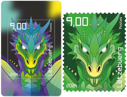 [2380.2024.02] 2024, Crypto Stamp "Drache grün", Luxemburg