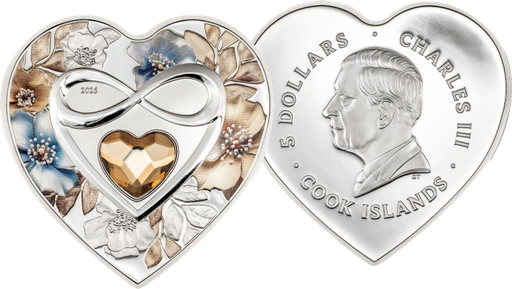 [7984.2025.06] 2025, 5 Dollars &quot;Brilliant Love - Unendlichkeit&quot;, Cook Islands