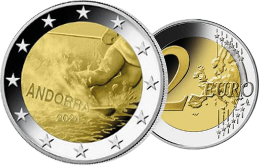 [7983.2024.05] 2024, 2 Euro "100 Jahre Skisport Andorra, Spanien