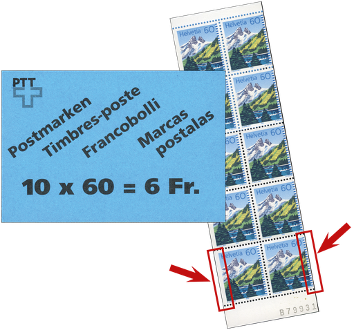 [7300.837.05] 60 Rp. Lac de Tanay, "Stark verschobener Schnitt"