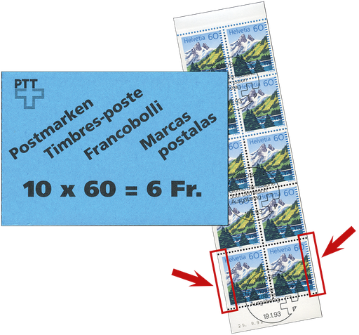 [7300.837.21] 60 Rp. Lac de Tanay, "Stark verschobener Schnitt"