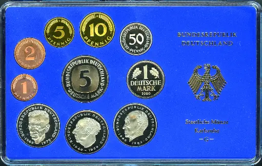 [7993.1980.01] 1980, Kursmünzensatz Deutschland