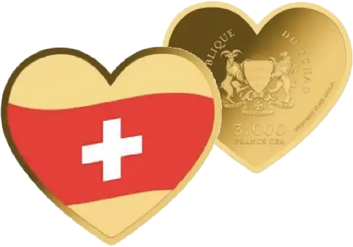 [7997.2026.02] 2026, Goldmünze "HERZ" zur WM 2026, Tschad