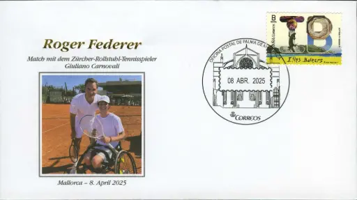[9974.2025.11] 2025, Roger Federer - Match mit dem Zürcher-Rollstuhl-Tennisspieler Giuliano Carnovali