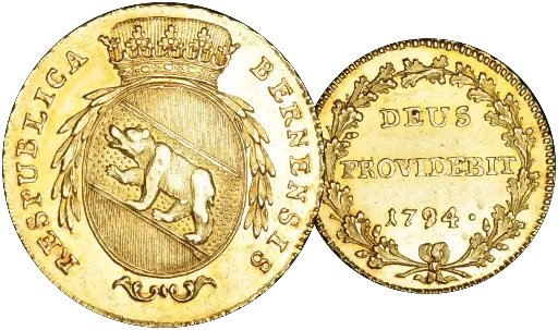 [8013.1794.09] 1794, Doppelduplone Bern, Rückseite Spruch