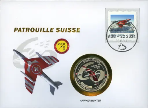 [9959.2024.30] 2024, Patrouille Suisse - 60 Jahre Patrouille Suisse, Antigua und Barbuda - Hawker Hunter