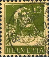 [7300.139.03] 13 Rp. grünoliv, Abart: Putzer