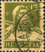 [7300.139.04] 13 Rp. grünoliv, Abart: Putzer 