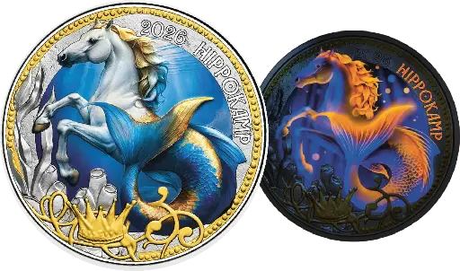 [7993.2026.14] 2026, 3 Euro, Fabelwesen, Der Hippokamp, Österreich