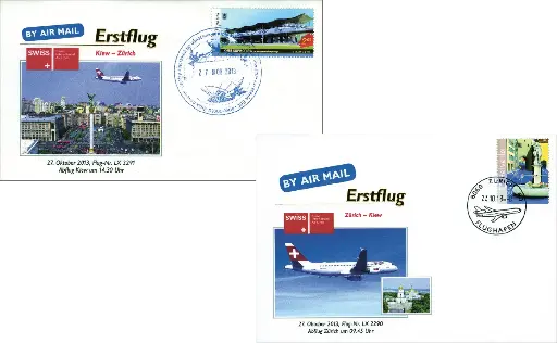 [7371.2013.48] 2013, Set zum Erstflug Swiss Zürich-Kiew