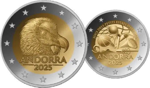 [7983.2025.07] 2025, 2 Euro, Der Bartgeier, Andorra