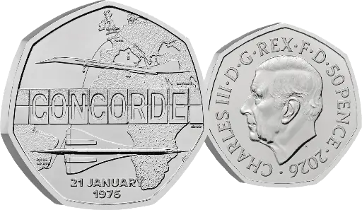 [7983.2026.02] 2026, 50 Pence, Concorde, Grossbritannien