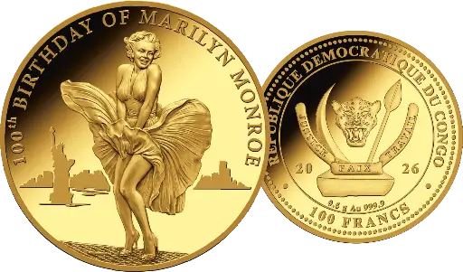 [7997.2026.10] 2026, 100 CFA, 100th Birthday Marilyn Monroe, Kongo