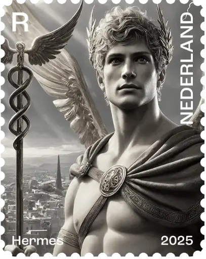 [2840.2025.01] 2025, Held*innen der Mythologie "Hermes", Schwarz, Niederlande