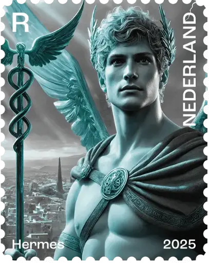 [2840.2025.03] 2025, Held*innen der Mythologie "Hermes", Blau, Niederlande