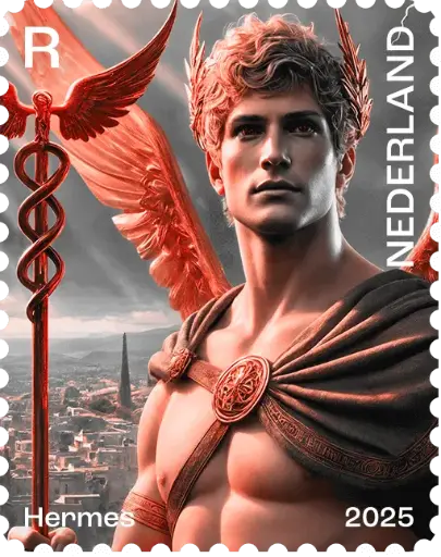 [2840.2025.05] 2025, Held*innen der Mythologie "Hermes", Rot, Niederlande