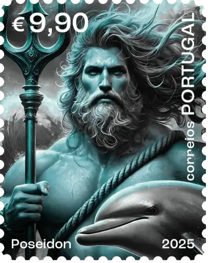 [3040.2025.03] 2025, Held*innen der Mythologie "Poseidon", Blau, Portugal  