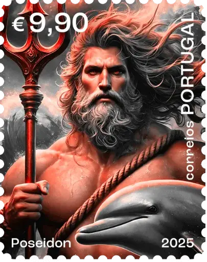 [3040.2025.05] 2025, Held*innen der Mythologie "Poseidon", Rot, Portugal