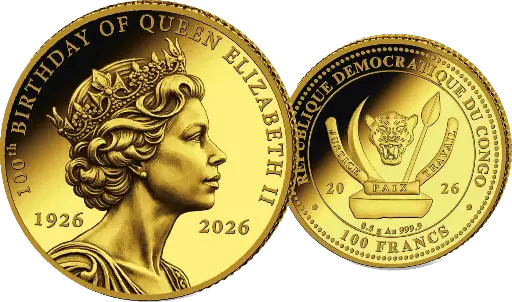 [7997.2026.12] 2026, 100 Francs, Queen Elisabeth II, Kongo