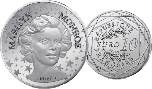 [7984.2026.11] 2026, 10 Euro, 100. Geburtstag Marilyn Monroe, Frankreich
