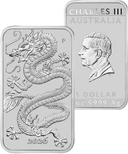 [7986.2026.24] 2026, 1 Dollar, Drachen-Barren, Australien