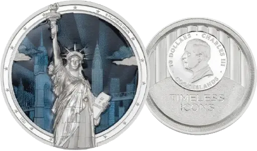 [7986.2026.27] 2026, 10 Dollars, Statue of Liberty - Timeless Icons, Cook Islands