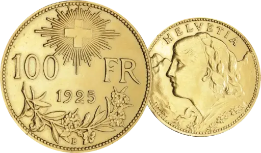 [7874.1925.20] 1925, 100 Fr. Gold-Vreneli