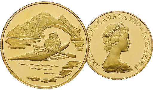 [7997.1980.02] 1980, Eskimo, Elizabeth II, 100 Dollar, Kanada