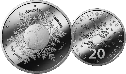 [7996.2026.09] 2026, 20 Fr. Gedenkmünze "Die 4 Jahreszeiten - Winter"