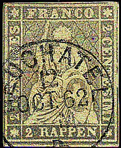 [7150.21.01] 2 Rp. grau, Berner Druck, 4. Druckperiode
